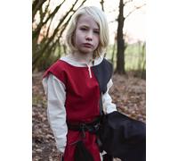 Battle-Merchant Kinder Waffenrock Lucas, Mi-Parti, Nero/Rosso, Tabard