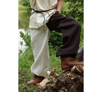 Battle-Merchant Larghezza Medievale Pantalone per Bambini Thore, Braun / Natura