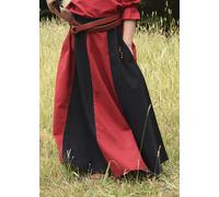Battle-Merchant Lucia Kinder Medievale Gonna Ampia, Nero/Rosso