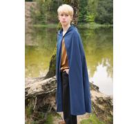 Battle-Merchant Mantello Medievale Per Bambini Paul, Blu Medievale Vichingo LARP