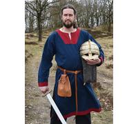 Battle-Merchant Medievale Tunica Vallentin, Blu/Rosso