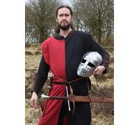 Battle-Merchant Medioevo Tunica Eckhart, mi-Parti, Nero/Rosso