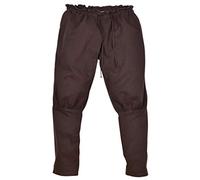 Battle-Merchant Olaf - Pantaloni Uomo da Vichingo - Ideali per Giochi di Ruolo dal Vivo (Larp) e Costumi medievali - Marrone - M