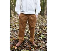 Battle-Merchant Semplice Mittelalter-Hose Hagen, Marrone-Beige