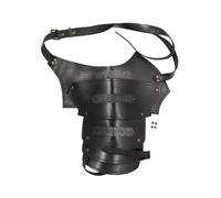 Battle-Merchant Pelle Protezione Spalla Balor Con Metalldetails, Nero