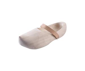 Battle-Merchant Scarpe di Legno con Cinturini in Pelle (Beige/41)
