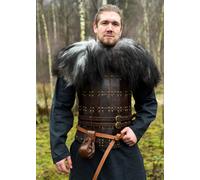 Battle-Merchant Schulterfell Aus Nordlandschnucken-Fell, Nero Grigio