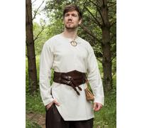 Battle-Merchant Semplice Tunica Medievale Gunther, Maniche Lunghe, Naturale