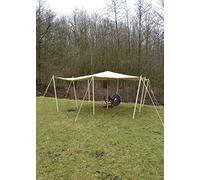 Battle-Merchant Telone antistrappo alta qualità con passanti 250 g/m² naturale 3 x 3 m