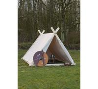 Battle-Merchant - Tenda vichinga, 3 x 2,7 x 2 m, 350 GMS, colore naturale, senza aste - Medioevo, rieenactment, LARP