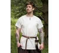 Battle-Merchant Tunica Medievale Semplice Sigmund, Maniche Corte, Naturale