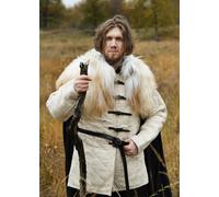 Battle-Merchant Vichingo Schulterfell Nordlandschnucke Bianco Melange Medioevo