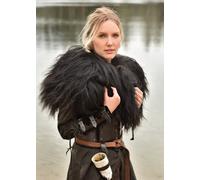 Battle-Merchant Wikinger Coprifronte In Lana di Pecora Nera Mittelalter Unisex