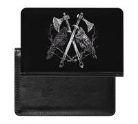 Battle Ravens - Custodia per passaporto, sottile, organizer per documenti da viaggio, con slot per carte, per donne e uomini, Stile:, Taglia unica, MHXYZHW