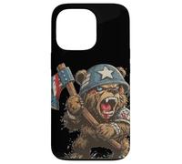 Battle Ready Bear Costume con ascia per gli amanti degli orsi Custodia per iPhone 13 Pro
