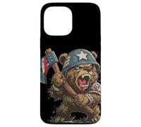 Battle Ready Bear Costume con ascia per gli amanti degli orsi Custodia per iPhone 13 Pro Max