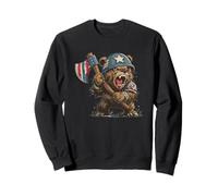 Battle Ready Bear Costume con Ascia per Gli Amanti degli orsi Felpa