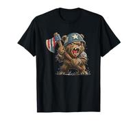 Battle Ready Bear Costume con Ascia per Gli Amanti degli orsi Maglietta