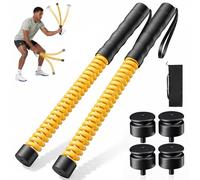 Battle Rope senza corda per l'allenamento domestico, Ropeless Battle Ropes con 4 contrappesi da 50 g e custodia, ponderate cordless Battle Ropes per HIIT, Forza & Cardio Training