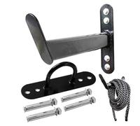 Battle Rope Storage Hook - Kit a parete, rack per fitness di salvataggio Space | Gancio in acciaio nero pesante per anelli di addestramento, supporto per la corda per le attrezzature di addestramento