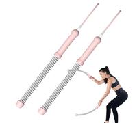 Battle Ropes, Portable Training Battle Rope, Lightweight Muscle Training Cords, Spring Resistance Fitness Equipment for Home, Beginners and Outdoor Exercise, Gray, Black, Pink