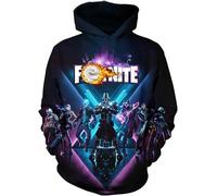 Battle Royale Gioco Felpa Ragazzi Felpa con Cappuccio Unisex Stampa 3D Anime Felpe Ragazze Felpa Manica Lunga Felpa con Cappuccio, Nero , 140