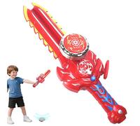Battle Top, Giroscopio Spinner, Interactive Spin Giroscopio, Easy to Launch Battling Gyro Toy, Sound and Light Game for Boys, Girls, Età 6+, 11.42x3.15x1.18 pollici, Red, Blue