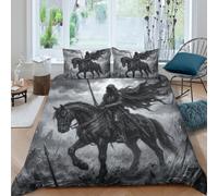 Battlefield Horseman Copripiumino Set 3 Pezzi 3D, Heroic Armor Portrait