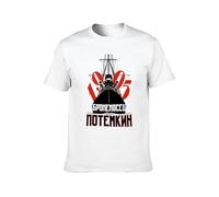 Battleship Potemkin - Eisenstein Cult Russian Movie Men's T-Shirt Unisex White Cotton Print Tee Shirts XXL