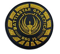 Battlestar Galactica BSG 75 Ufficiale Team Nero Oro Cosplay Airsoft PVC Patch Morale Toppa