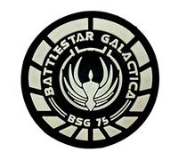 Battlestar Galactica BSG 75 Ufficiale Team Si Illuminano al Buio Cosplay Airsoft PVC Fan Patch Toppa