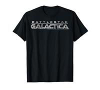Battlestar Galactica Metallic Title Logo Maglietta