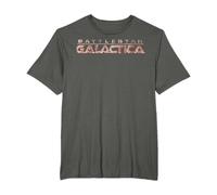 Battlestar Galactica Red Title Logo Maglietta