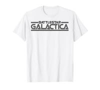 Battlestar Galactica Silver Title Logo Maglietta