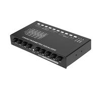 Batto Equalizzatore Audio per Auto a 5 Bande, Equalizzatore Grafico Amplificatore per Auto a 5 Bande Regolabile con Interruttore di SeLezione Ingresso CD/AUX, Nero