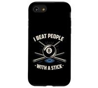 Batto le persone con un bastone Biliardo Piscina Divertenti Custodia per iPhone SE (2020) / 7/8