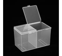 Batuffolo di Cotone Acrilico 2 Griglie Contenitore per Batuffoli di Cotone Smalto per Unghie Glitter Polvere Organizzatore Scatola Portaoggetti Porta Tamponi di Cotone Strumento