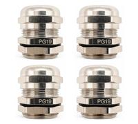 Batum 4 pressacavi PG19, passacavo impermeabile IP68, connettore in ottone nichelato per cavi da 10-14 mm