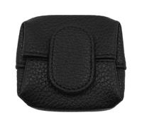 Batum Mini portamonete in PU Lychee Texture Black Compact Women Change Wallet