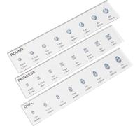Batum Set di 3 strumenti per il confronto di dimensioni e forme dei diamanti, strumento di misurazione per il confronto dei carati per la creazione di gioielli, valutazione e visualizzazione.