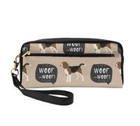 Bau Beagle, Borsa per il trucco Borsa per cosmetici Borsa da viaggio portatile da toilette Astuccio in pelle per donne e ragazze