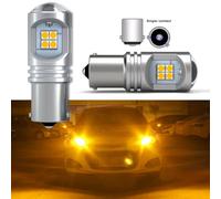 BAU15S PY21W 7507 Lampadina LED Ambra Giallo Super Bright 12SMD 3030 Chip Canbus Senza errori 1156 1156PY LED Indicatori di direzione Luce di retromarcia Fanale posteriore DC 10-30V (2 pezzi)