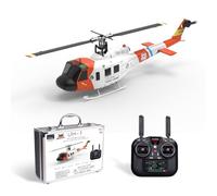 BAUBAUPLAY Elicottero RC, F07S UH-1 Huey 1/34, elicottero radiocomandato, 2.4G 6CH militare con posizionamento GPS per l'altezza, giocattolo regalo per adulti - RTF