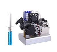 BAUBAUPLAY Kit motore a combustione interna, livello 15, generatore di motore nitro, modello con ventola di raffreddamento, modello di motore per fisica giocattolo per adulti