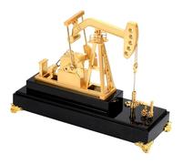 BAUBAUPLAY Kit motore in metallo, funzionale impianto di estrazione dell'olio in miniatura con motore, tecnica decorativa industriale, modello educativo per ingegneri e adulti