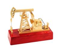 BAUBAUPLAY Kit motore in metallo, funzionale impianto di estrazione dell'olio in miniatura con motore, tecnica decorativa industriale, modello educativo per ingegneri e adulti