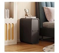 BAUBUY Comodino stretto con 2 cassetti Comodino in pelle in microfibra Tavolino da divano sottile minimalista per piccoli spazi Mobili per camera da letto