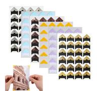 BAUCH 6 Pezzi Angoli per Foto Autoadesivi, Angolini per Album Fotografico e Scrapbooking, Adesivi Decorativi per Montaggio Foto in 6 Colori (Oro, Argento, Oro Rosa, Celeste, Lavanda, Giallo Limone)