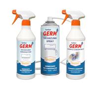 Bauchem Byebye Germ+ Maxy Kit Salvaclima Composto da Sgrassante + Igienizzante Spray + Igienizzante Superfici Concentrato
