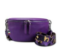 Bauchtasche In Vera Pelle Firenze Per Donne Viola OTF807V